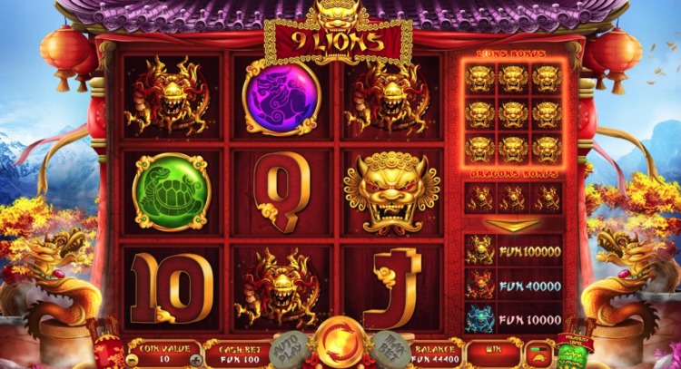 Игровой автомат «9 Lions» в казино Фреш