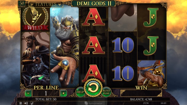Виртуальный аппарат «Demi Gods II» в Фараон казино