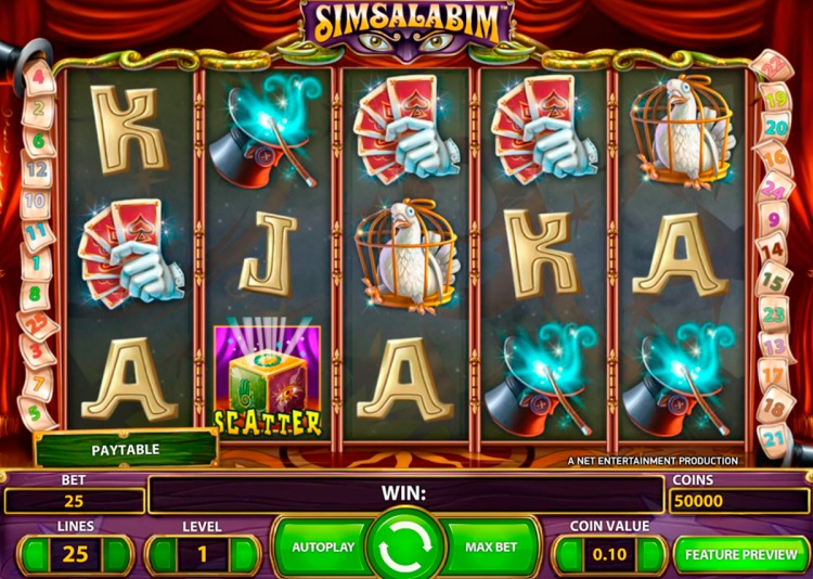 Игровой автомат «SimSalabim» в казино Азарт Плей
